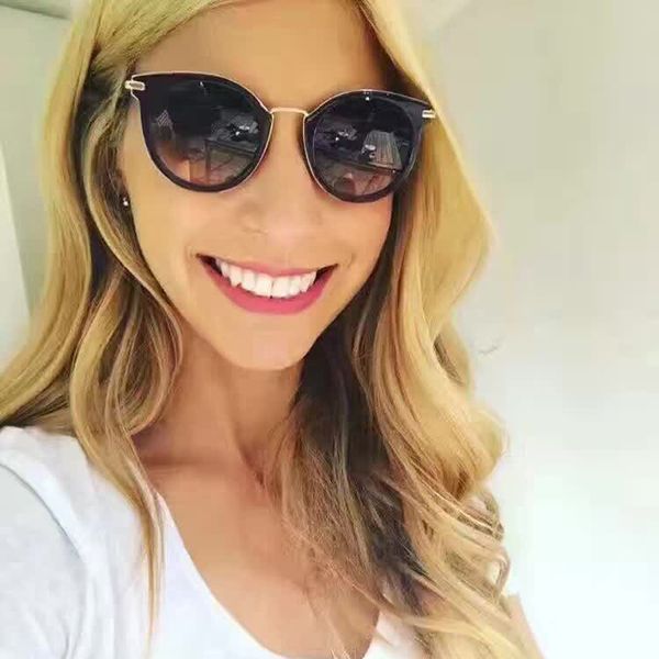 

tesia glasses gentleman men women brand designe luxury flat cat oval mirror sunglasses t1013 sun eye eyewear lens devsj, White;black