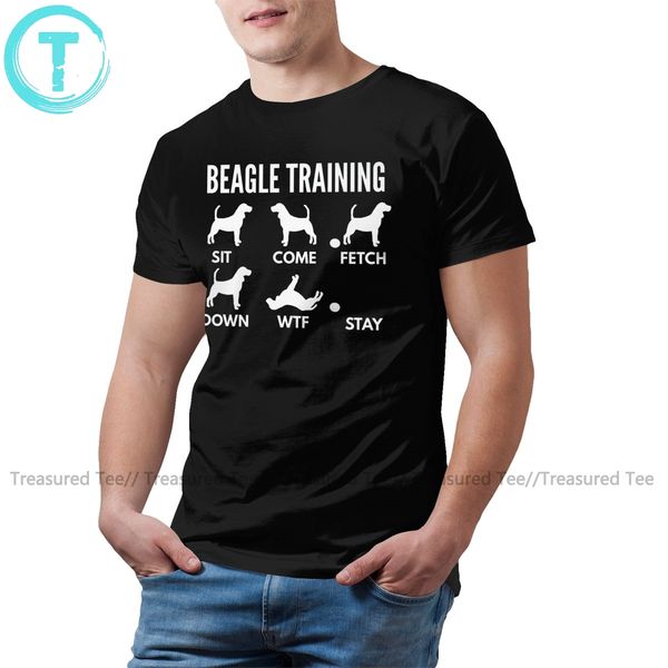 

beagle puppy футболка бигль бигль обучение трюки t-shirt 100 процентов хлопка streetwear майк смешной tshirt