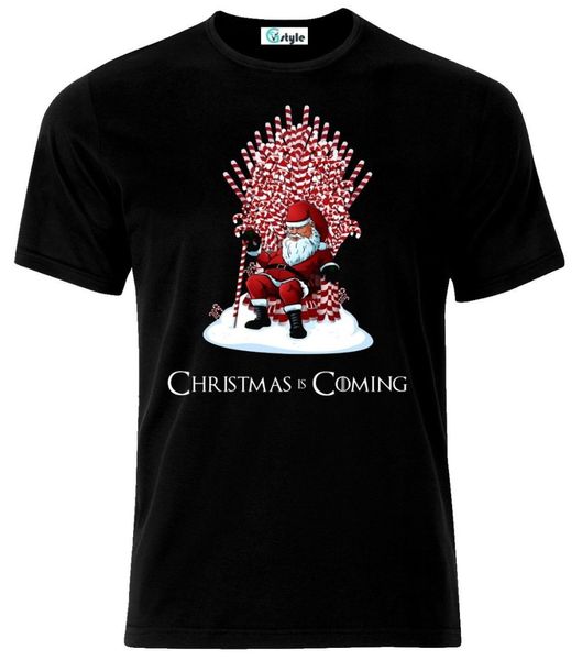 

cristmas christmas is comming santa claus weinachten t-shirt men t shirt 2018 summer 100% cotton casual short sleeve tee