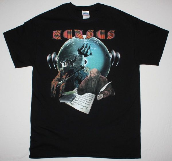 

kansas anthology black t shirt progressive art hard rock journey asia styx men brand printed 100% cotton t-shirt tee