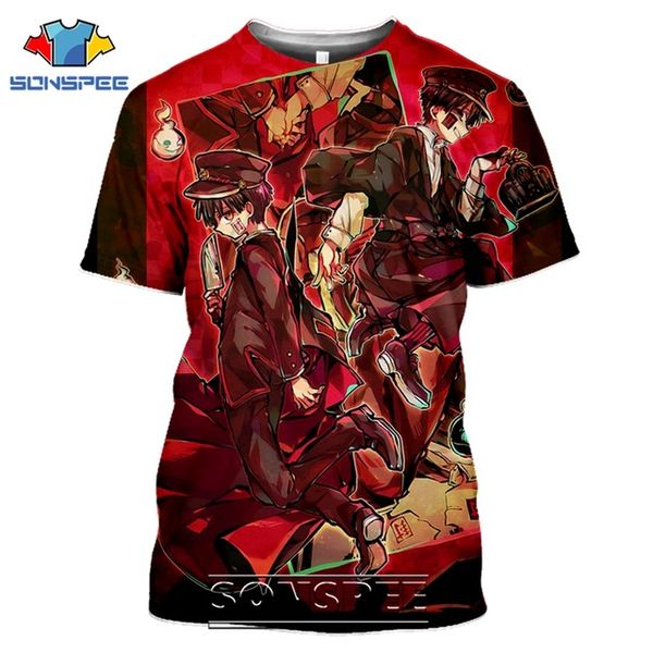 

3d anime toilet-bound jibaku shounen hanako-kun men 3d print shirts graphic funny horror men clothing