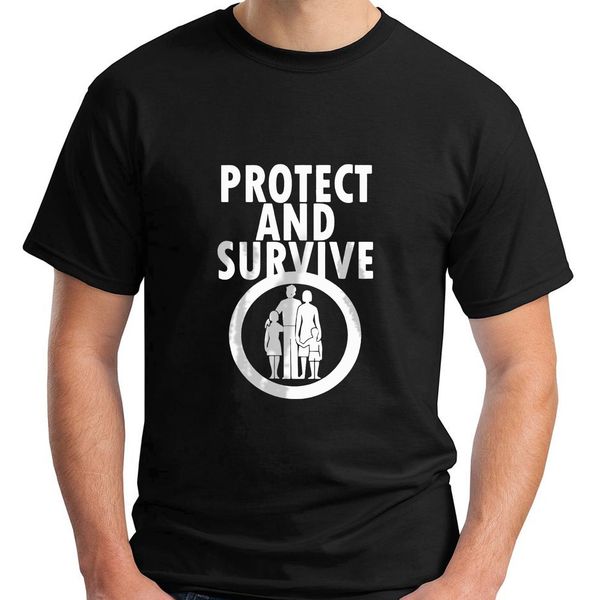 

новый protect и выжить против ядерного короткого рукава черных мужской футболки s-5xl