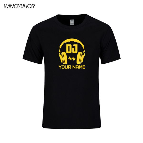 

dj your name men's custom printing t shirt camiseta hombre hip hop fashion men's tee cotton casual short sleeve t-shirt