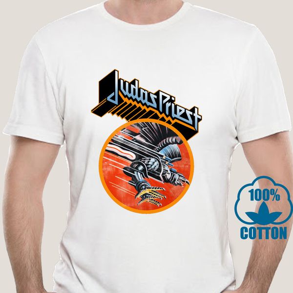 

2592a judas priest - screaming for vengeance 1982 men black shirt cotton
