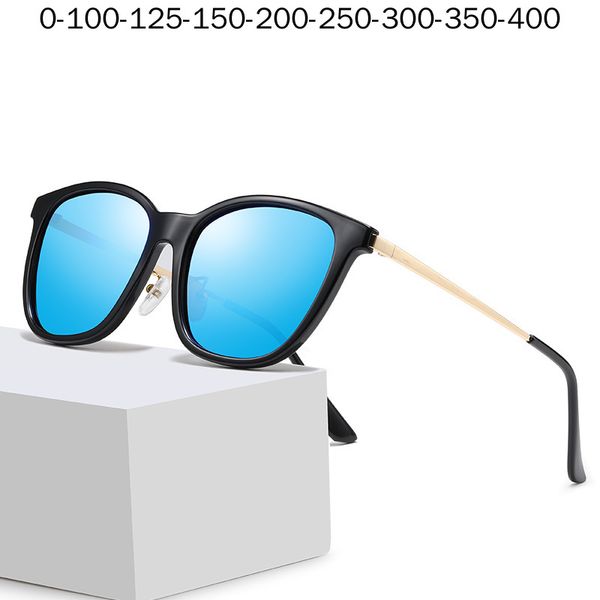 

sunglasses frames 2021 retro square men polarized metal blue myopia lens prescription sun glasses women 0 -1.0 -1.75 to -6.0 fml, Silver