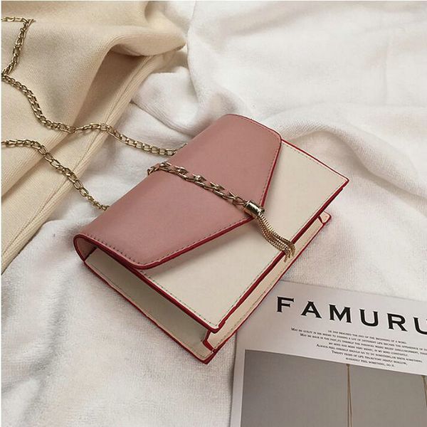 

new women leather messenger bags tassel mini female shoulder crossbody bag ladies small flap chain phone purse bags a42-10