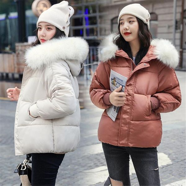 

winter jacket women new 2020 winter warm down jacket female long parkas artificial fur collar big size xxxl women coat, Black