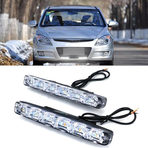 

1 pair 12v daytime running lights for i30 i20 ix35 kona solairs tucson accessories waterproof auto cob driving fog lamp