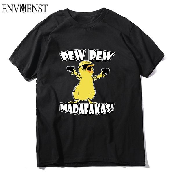 

100% хлопок футболки лето мода европейских женщин chicken pew pew madafakas смешной куриный gangster мем vintage мужская толстовка