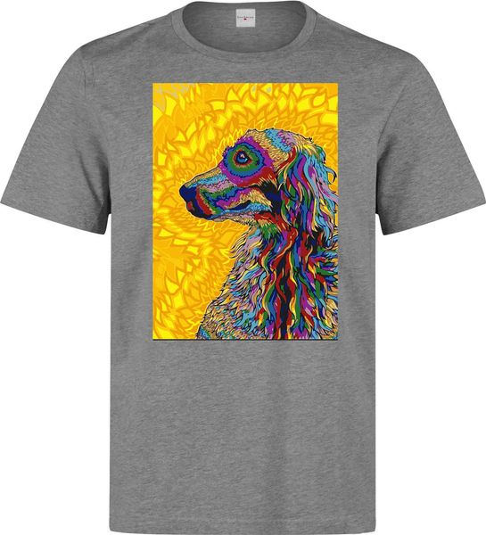 

2019 нового лето мужчина горячей продажи мода trippy трансцендентальных собаки картина мужчина (женщины в наличии) серый футболка tee shirt