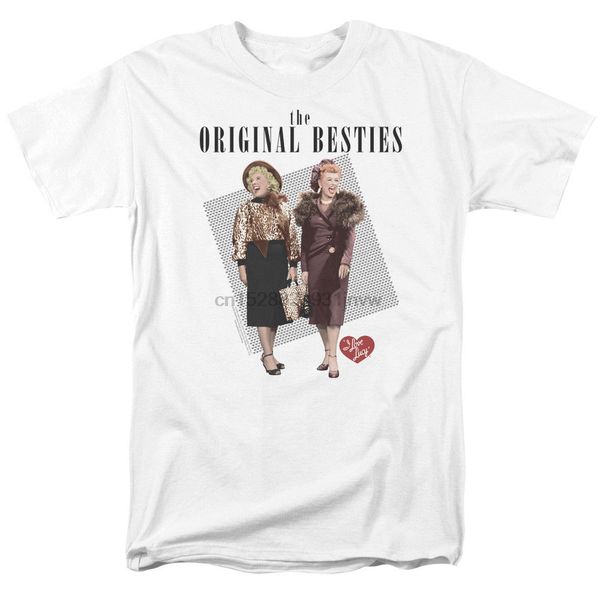 

i love lucy show люся этель оригинал besties лицензионного adult t-shirt всех размеров cartoon тенниски мужчины унисекс новая мода