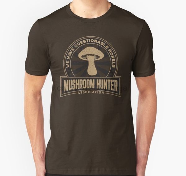 

men tshirt mushroom hunter questionable morels funny mushroom pun gift t shirt women t-shirt tees top
