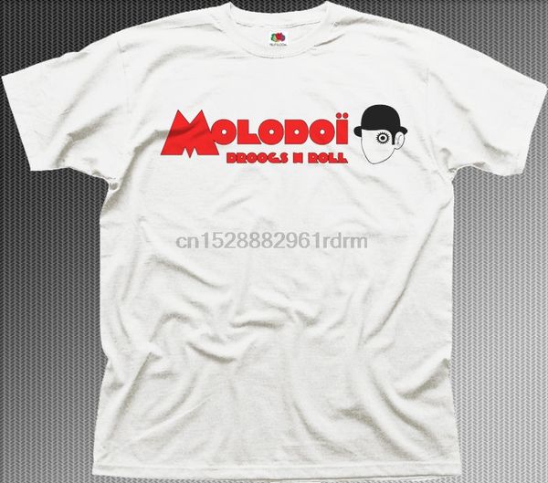 

summer 2018 new clockwork orange molodoi white printed cotton t-shirt 9924 novelty tee ing