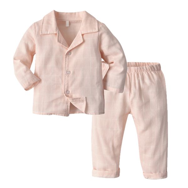 

children's pajamas suits baby suits kids clothes boys girls cotton comfortable cartoon polka dot pants spring and, Blue;red
