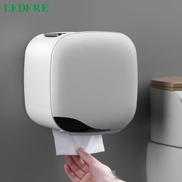 

lf82012 waterproof toilet paper holder cover wall mounted plastic roll tissue box suction cup shelf storage holder t200425