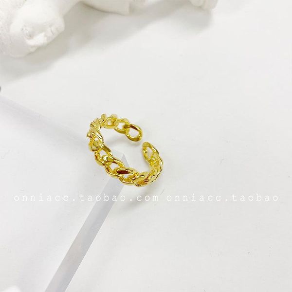 

east gate ball chain irregular ring female index finger personality simple cold wind, Silver