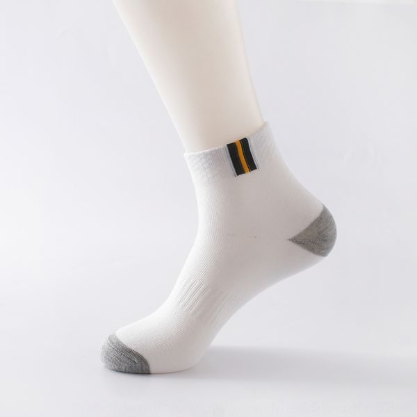 

autumn and winter medium socks medium men's mid-calf breathable casual mid-calf sports non-slip elastic men's socks bosfl, Black