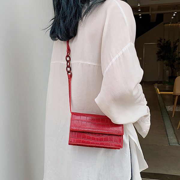 

мода серпантин crossbody сумки роскошные ретро крокодил шаблон плеча посыльного pu кожаная сумка женщин малый квадрат сумка женский