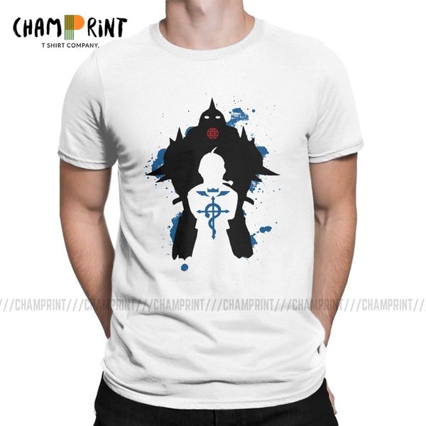 

стальной алхимик аниме футболка мужская vintage футболка brotherhood pride элрик эдвард tee рубашка с коротким рукавом одежда плюс размер