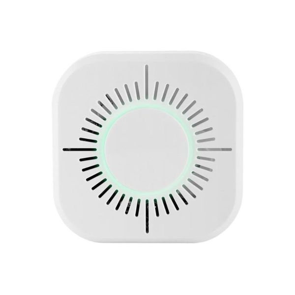 

1шт 433mhz беспроводной детектор дыма портативный защиты wifi датчик домашней безопасности пожарная сигнализация, Black;white