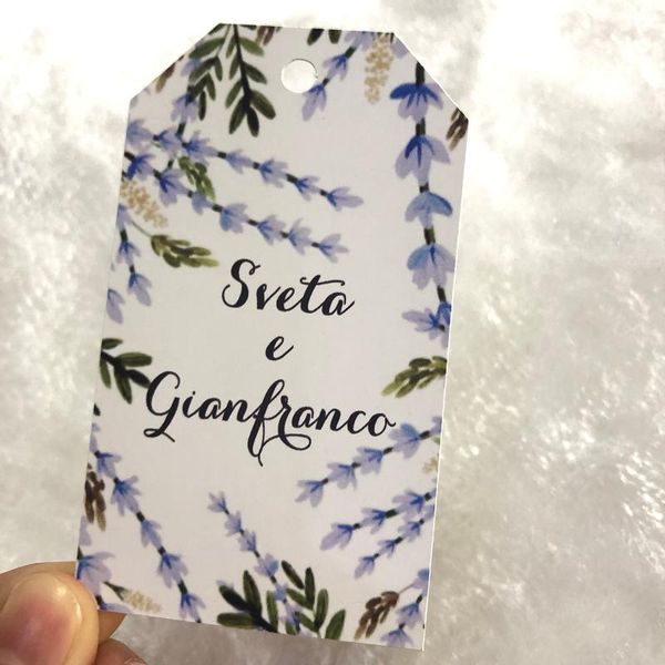 

greeting cards 2x3.5inch lavender fields thank you gift tags with customized texts