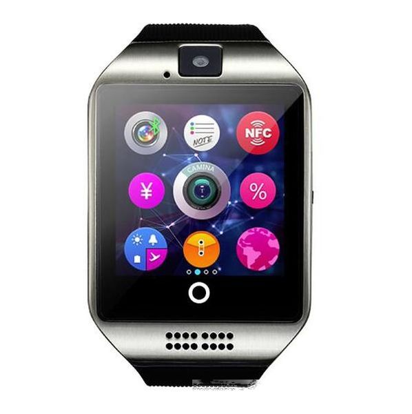 

q18 bluetooth smart watch phone with 0.3m camera mtk6261d smartwatch for android phone micro sim tf card men women watch