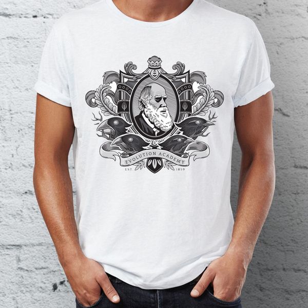 

мужская тенниска великие ученые darwin эйнштейн наука tee