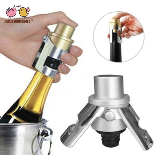 

amais stainless steel beer bottle opener vacuum sealed sparkling champagne wine bottle saver ser cap bottle opener for bar