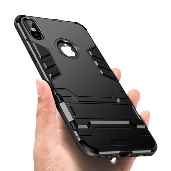 

10pcs new arrival creative phone case cover with invisible bracket armor phone case for iphone x 8 7 6