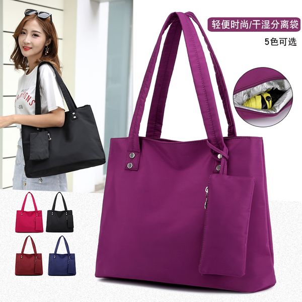 

oxford large capacity shoulder bag women casual totes ladies supermarket shopping bag nylon multi-function mummy handbag