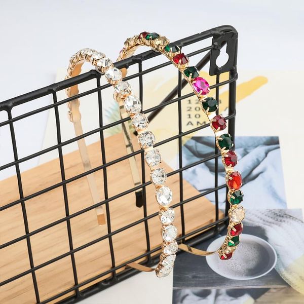 

gdtomorrow european and american new metal rhinestone headband fashion temperament popular street beat headband female, Golden;silver