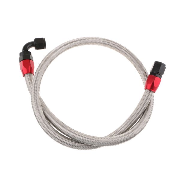 

an8 оплетка из нержавеющей стали топливо / шланг с прямыми + 90 degree фитингов