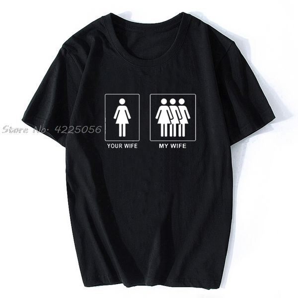 

моя жена против вашей жены t-shirt модного горячего обычая tshirt печати моды мужчина хлопок tshirt тройники streetwear