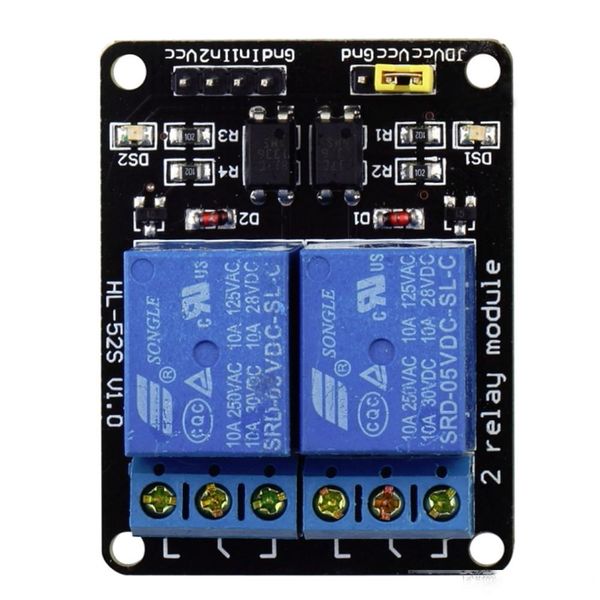 

5v 2 channel relay module shield with optocoupler for arduino arm pic plc avr dsp mcu scm singlechip electronic