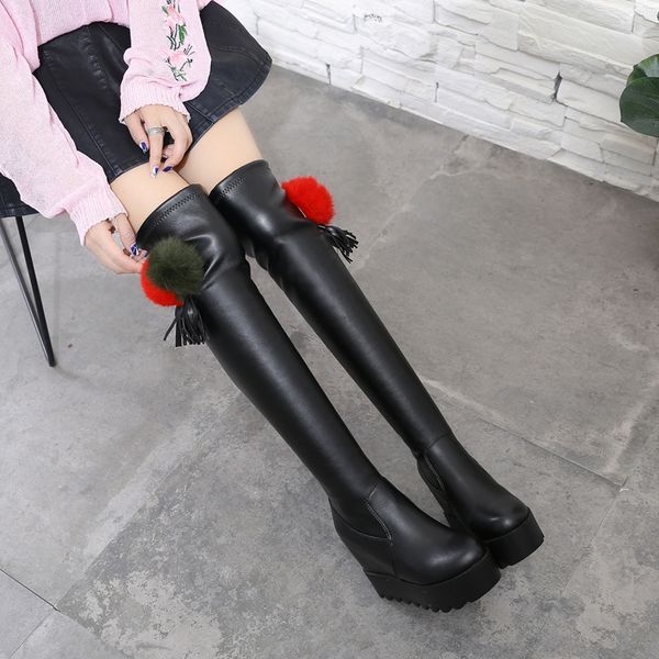 

lady boots booties woman 2020 high heels shoes winter footwear luxury designer round toe ladies lolita stiletto, Black