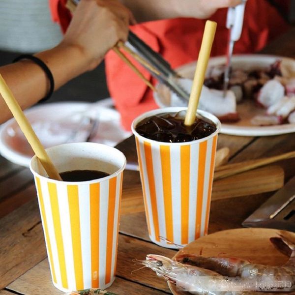 

new bamboo straw 20cm reusable drinking straw eco-friendly beverages straws cleaner brush bar drinking straws tools party supplies a139