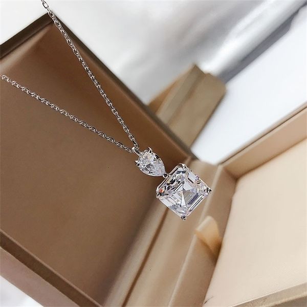 

poem costa jewelry 2020 new s925 sterling silver necklace 10*10 simulation pendant ins ornament