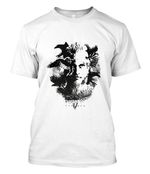 

t shirt summer tv series odin's raven ragnar lodbrok white summer sportwear casual t-shirt
