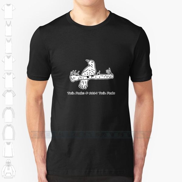 

твин пикс - птица на заказ дизайн печать для мужчин женщины хлопок new cool тройника рубашки большого размера 6xl птица черный и белый