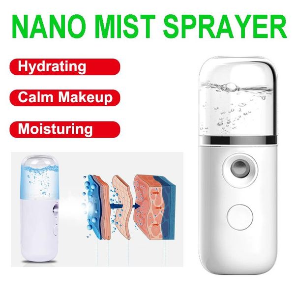 

mini nano facial sprayer usb nebulizer face steamer humidifier hydrating anti-aging wrinkle women beauty skin care tools dhl free