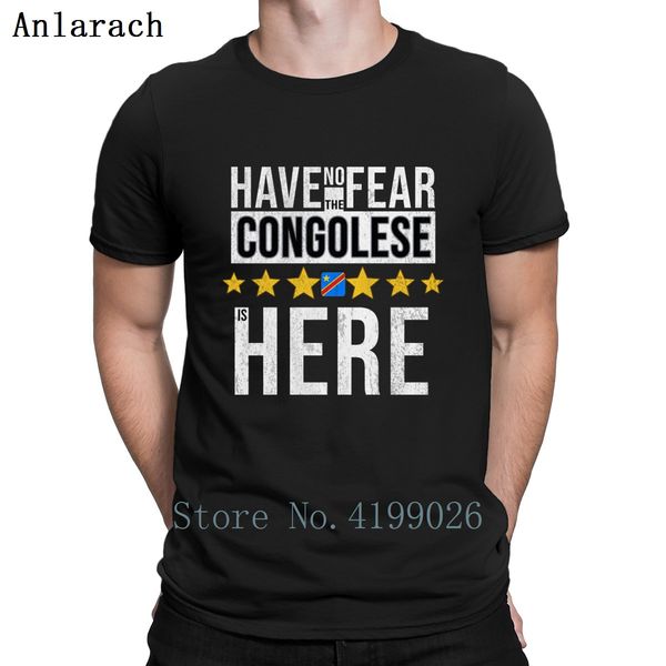 

have no fear the congolese is here t shirt loose pictures summer style humor size s-5xl kawaii design cotton shirt