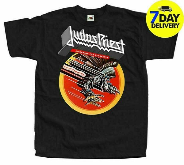 

judas priest screaming for vengeance 1982 mens black shirt cotton s 5xl fun