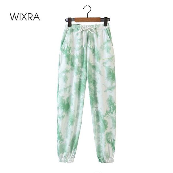

wixra womens pants spring autumn elastic waist streetwear casual loose drawstring tie-dye pants sportswear for women, Black;white