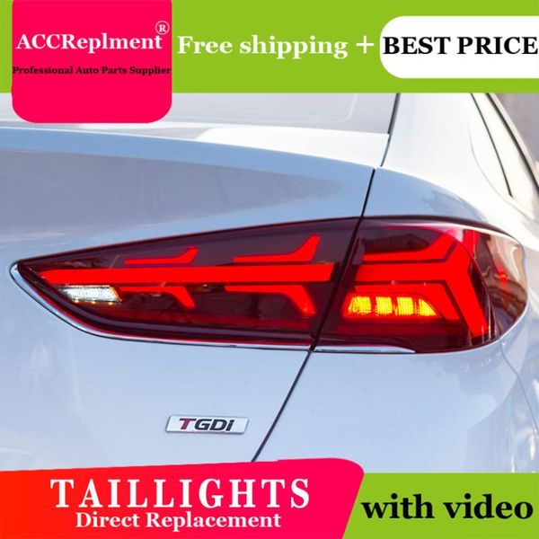 

2pcs car styling for sonata 9 taillights 2020-2020 for sonata 9 led tail lamp+turn signal+brake+reverse led light