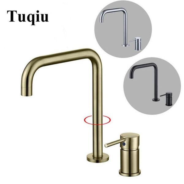 

vidric new arrival brush gold bathroom basin faucet widespread lavatory mixer tap brass sink tap