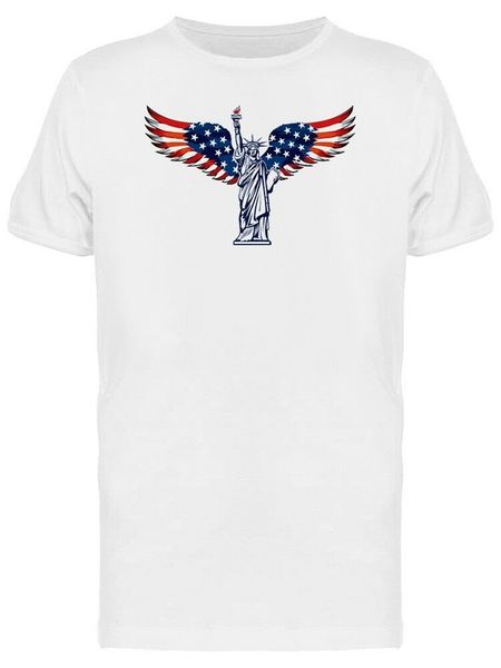 

statue of liberty wings men's tee -image by sportswear tee shirt