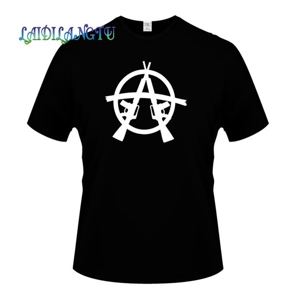 

men clothes 2019 oversized t shirt anarchy print t shirt short sleeve o-neck streetwear tees hip hop