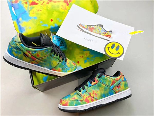 

2020 authentic civilist dunk black low men women running shoes sb thermography smiling face thermal imaging skateboard shoes sneakers