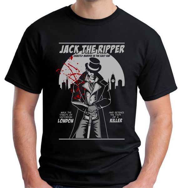 

2019 горячие продажи летние мужские футболки jack the ripper london убийца v197 100% хлопка для man рубашки