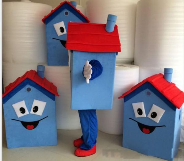 

2019 professional made house mascot costume cartoon apparel halloween birthday, Red;yellow